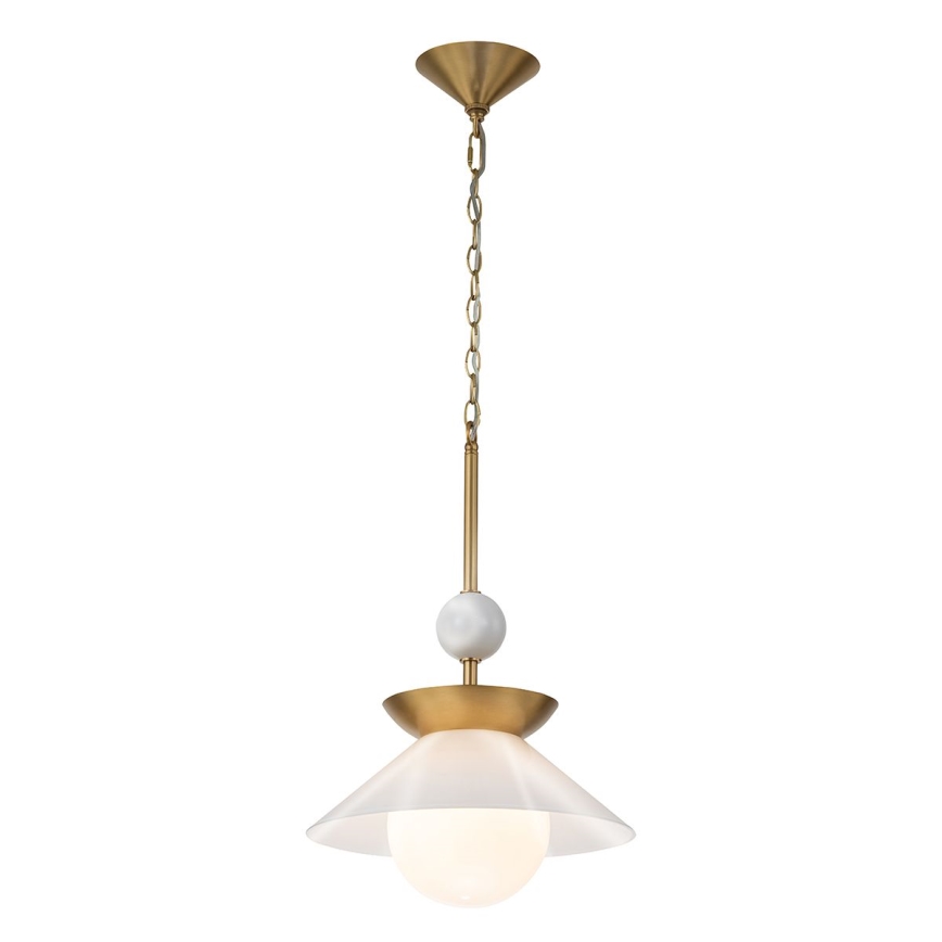 Quintiesse - Полилей на тръба SAUCER M 1x E27/40W/230V Ø 36,6 см, златен