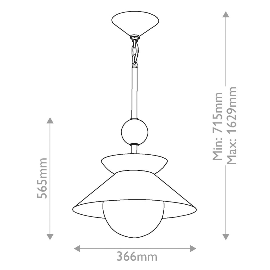 Quintiesse - Полилей на тръба SAUCER M 1x E27/40W/230V Ø 36,6 см, златен