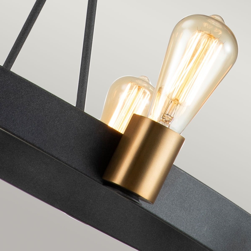 Quintiesse - Полилей на штанга SILAS 8xE27/60W/230V Ø 82,9 cm черно/златисто