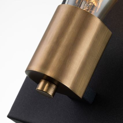 Quintiesse - Настенно осветително тяло SILAS 1xE27/60W/230V черно/златно
