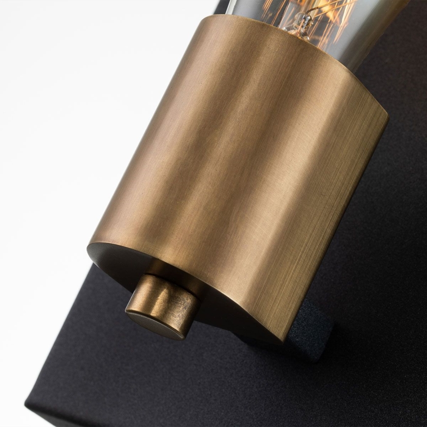 Quintiesse - Настенно осветително тяло SILAS 1xE27/60W/230V черно/златно