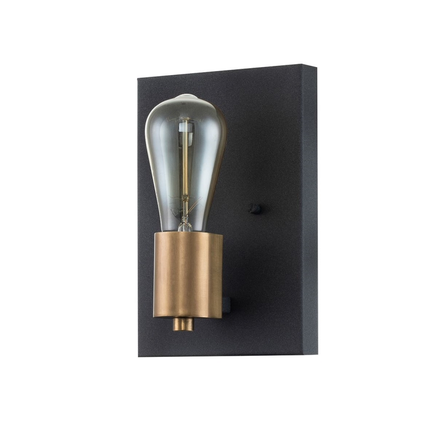Quintiesse - Настенно осветително тяло SILAS 1xE27/60W/230V черно/златно