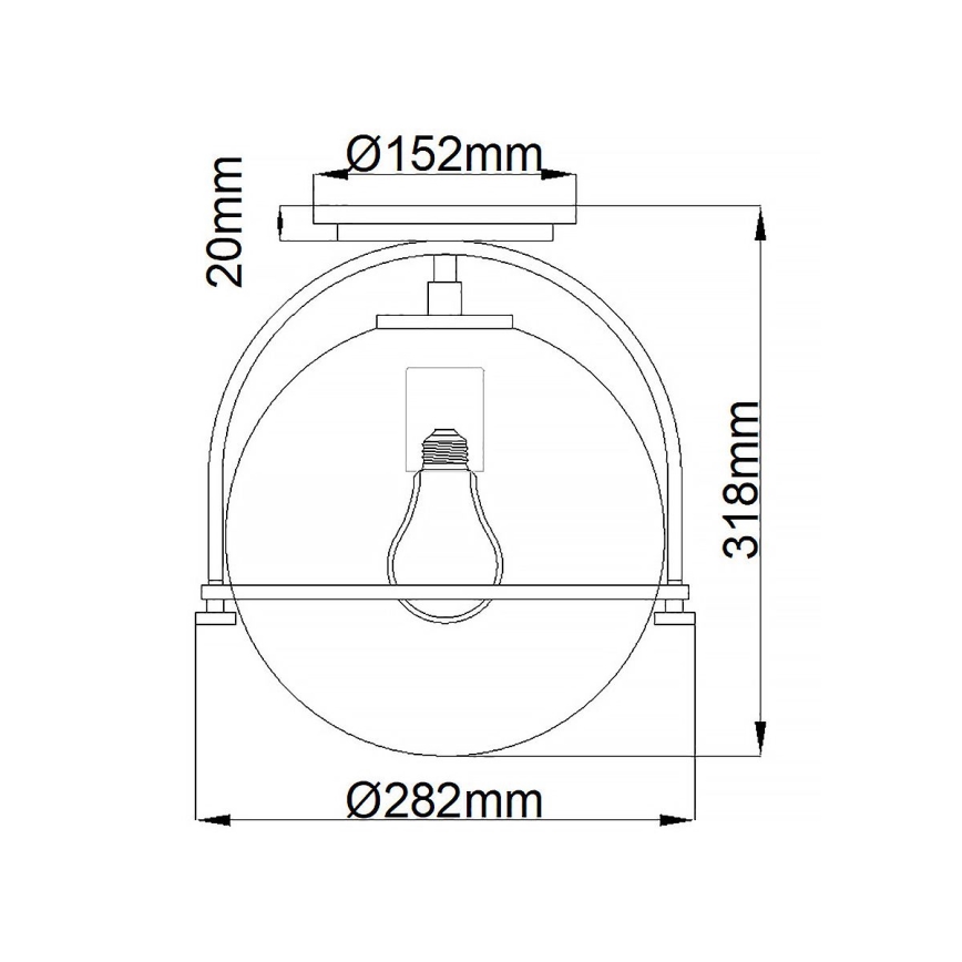 Quintiesse - Плафон SOMERSET 1xE27/60W/230V Ø 28,2 см матов хром