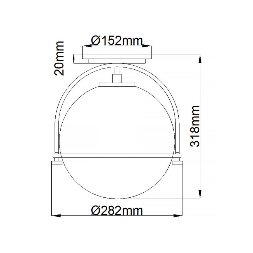 Quintiesse - Таванно осветително тяло SOMERSET 1xE27/60W/230V Ø 28,2 см златисто