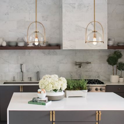 Quintiesse - Полилей на штанга SOMERSET 1xE27/60W/230V Ø 28,9 см бронзов