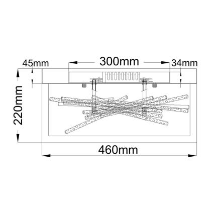 Quintiesse - LED таванно осветително тяло STYX LED/8W/230V черно/златно