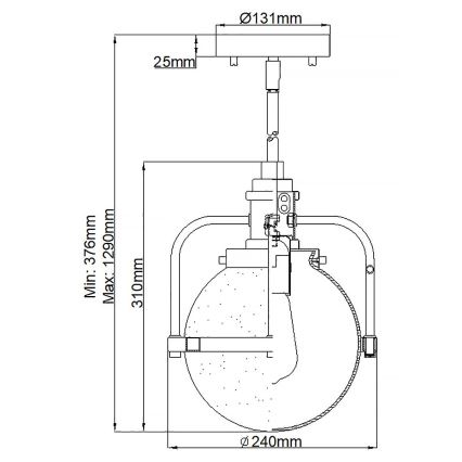 Quintiesse - Външен полилей на тръба TRIOCENT 1xE27/40W/230V IP44 лъскав хром