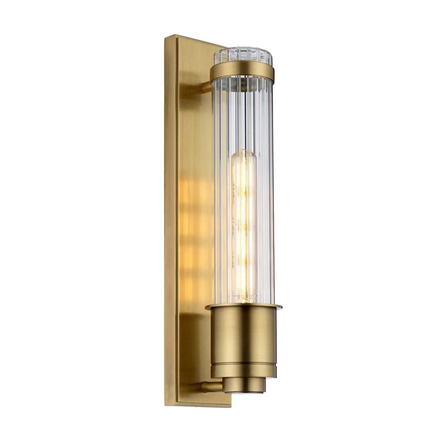Quintiesse - Стенно осветително тяло за баня WELLINGTON 1xE27/60W/230V IP44 златно