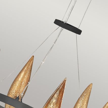 Quintiesse - Полилей на кабел WILLOW 6xE14/40W/230V Ø 61 см златист/черен