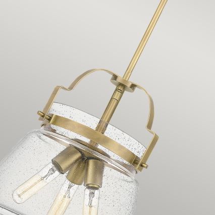 Quintiesse - Полилей на прът WIMBERLEY 3xE27/60W/230V Ø 35,6 см златист