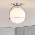 Quintiesse - Таванно осветително тяло SOMERSET 1xE27/60W/230V диам. 28,2 cm матов хром