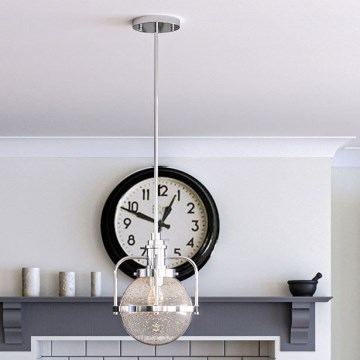 Quintiesse - Външен полилей на тръба TRIOCENT 1xE27/40W/230V IP44 лъскав хром