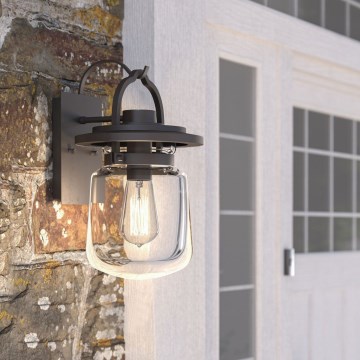 Quintiesse - Външна стенна лампа LASALLE S 1xE27/60W/230V IP44 бронзова