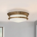 Quintiesse - Външно таванно осветително тяло HADRIAN 2xE27/40W/230V пр. 30,5 см IP44 бронзово