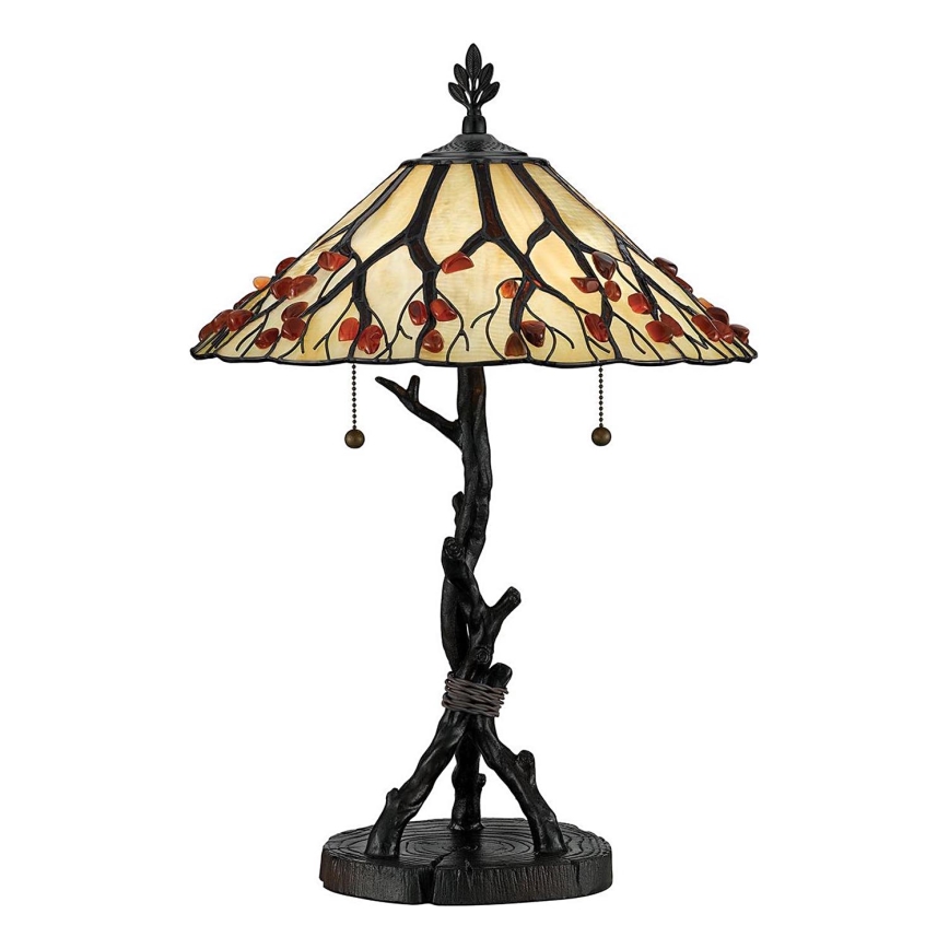 Quoizel - Настолна лампа Тифани WHISPERING 2xE27/60W/230V