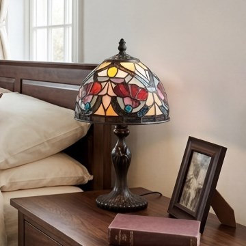 Quoizel - Настолна лампа Tiffany LARISSA 1xE14/40W/230V Ø 20 см