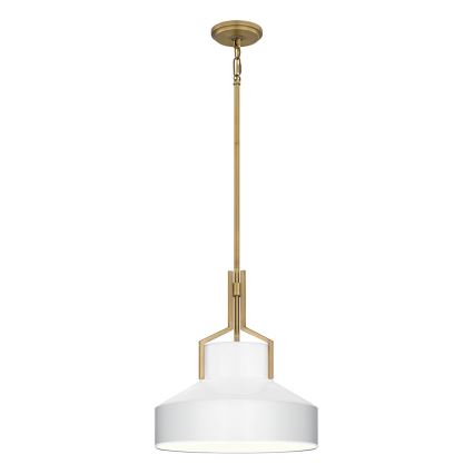 Quoizel - Полилей на тръба BRECKEN 2xE27/60W/230V златист/бял