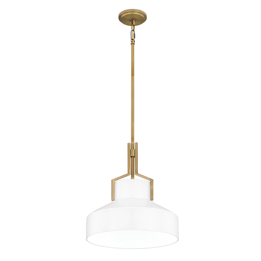 Quoizel - Полилей на тръба BRECKEN 2xE27/60W/230V златист/бял