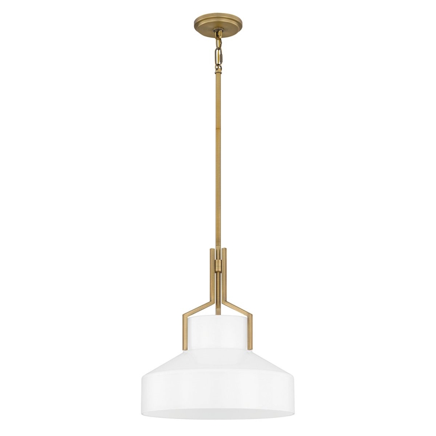 Quoizel - Полилей на тръба BRECKEN 2xE27/60W/230V златист/бял