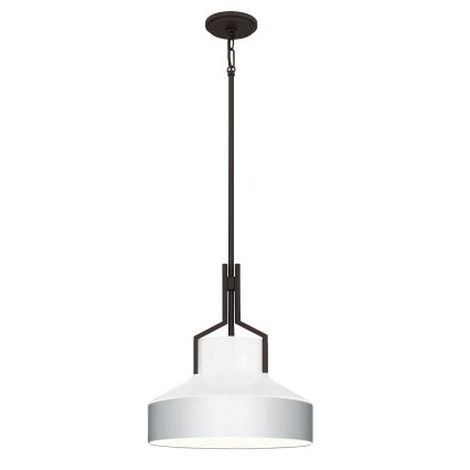 Quoizel - Полилей на тръба BRECKEN 2xE27/60W/230V черен/бял