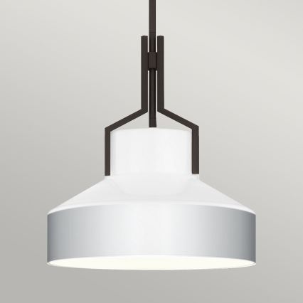 Quoizel - Полилей на тръба BRECKEN 2xE27/60W/230V черен/бял