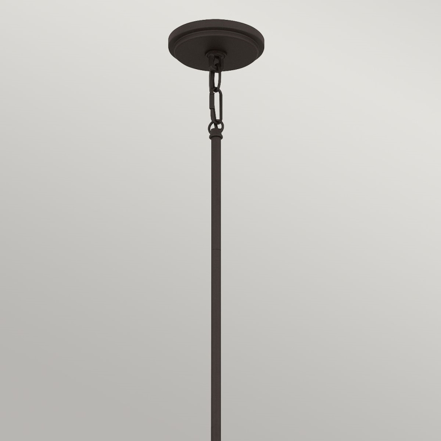 Quoizel - Полилей на тръба BRECKEN 2xE27/60W/230V черен/бял