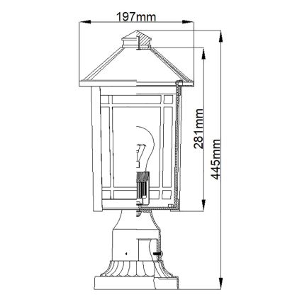 Quoizel - Екстериорна лампа CEDAR POINT 1xE27/60W/230V IP44