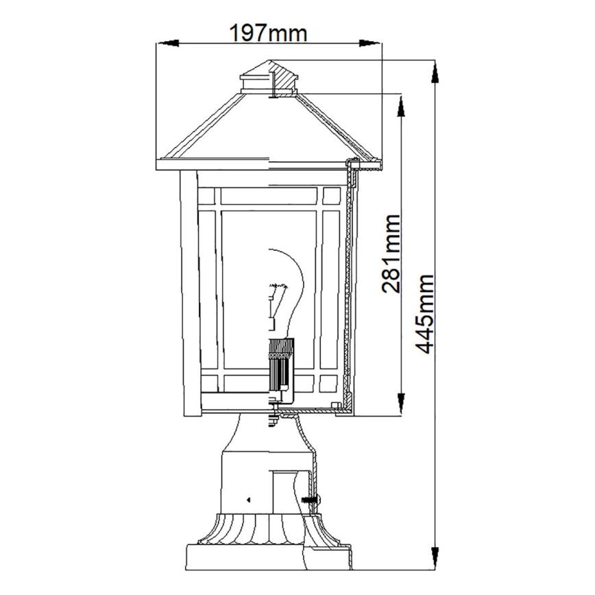 Quoizel - Екстериорна лампа CEDAR POINT 1xE27/60W/230V IP44