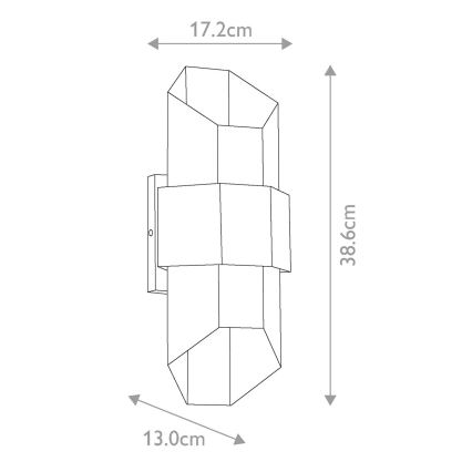 Quoizel - LED Екстериорен аплик CHASM 2xLED/5,5W/230V IP44