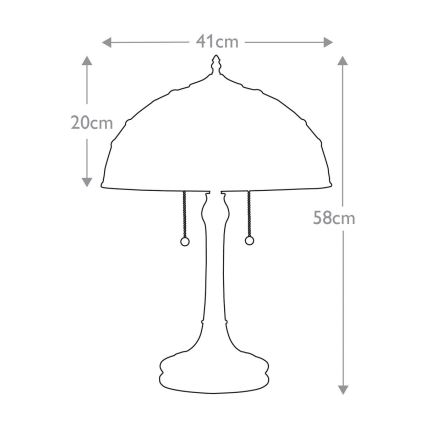 Quoizel - Настолна лампа KAMI 2xE27/60W/230V