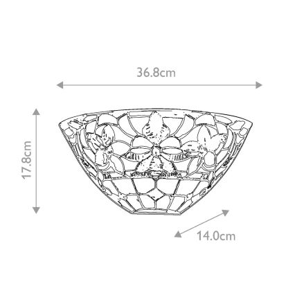 Quoizel - Настенно осветително тяло Tiffany KAMI 2xE14/60W/230V