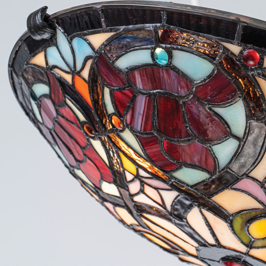 Quoizel - Таванно осветително тяло Tiffany LARISSA 2xE27/40W/230V, диам. 41,2 см