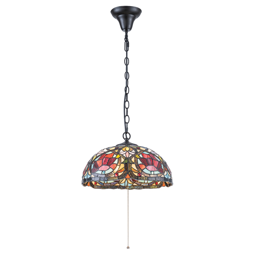 Quoizel - Полилей на верига Tiffany LARISSA 3xE27/60W/230V диаметър 38,5 cm