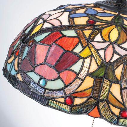 Quoizel - Полилей на верига Tiffany LARISSA 3xE27/60W/230V диаметър 38,5 cm