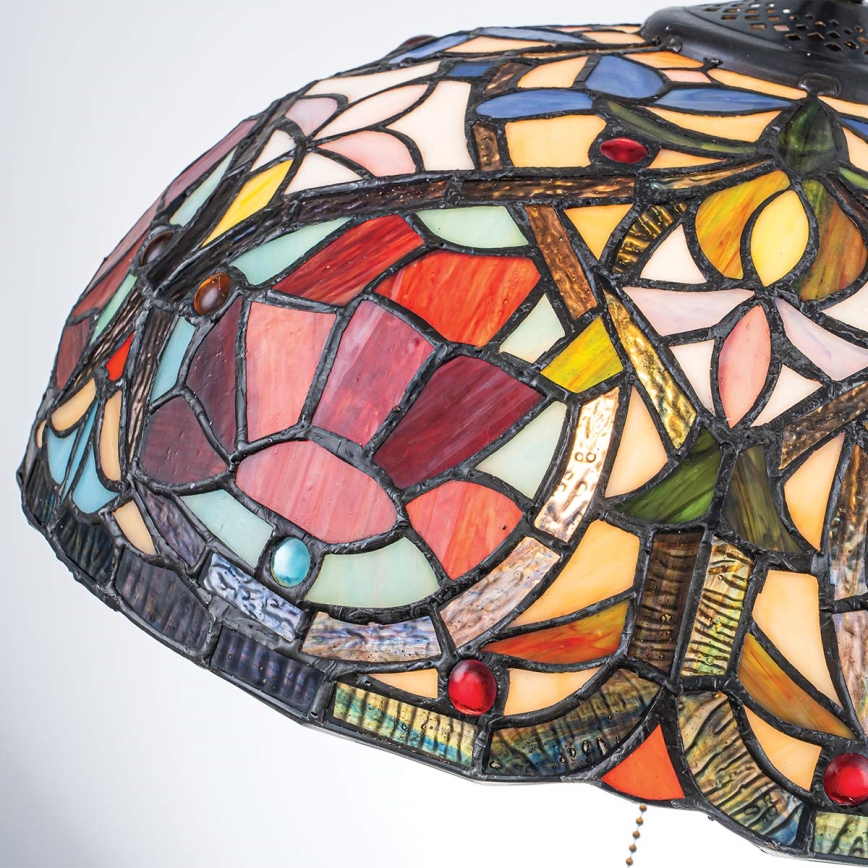 Quoizel - Полилей на верига Tiffany LARISSA 3xE27/60W/230V диаметър 38,5 cm