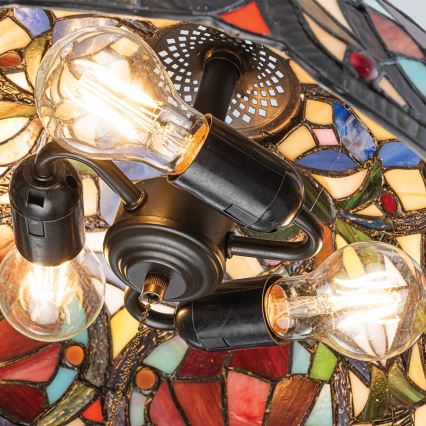 Quoizel - Полилей на верига Tiffany LARISSA 3xE27/60W/230V диаметър 38,5 cm