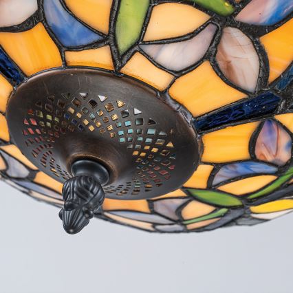 Quoizel - Плафон в стил Tiffany LARISSA 2xE27/60W/230V, диаметър 35 см