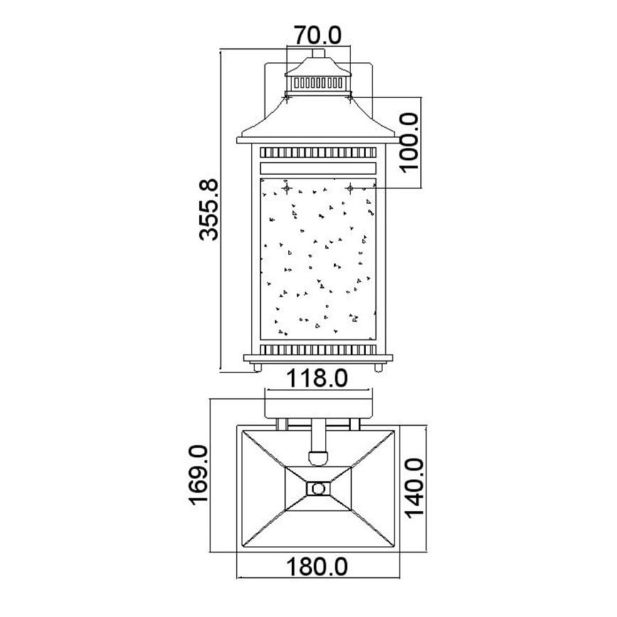 Quoizel - Екстериорен аплик LIVINGSTON 2xE14/40W/230V IP44