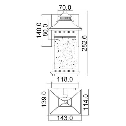 Quoizel - Екстериорен аплик LIVINGSTON 1xE27/60W/230V IP44