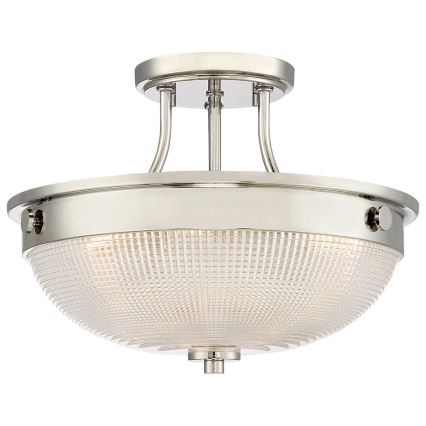Quoizel - Полилей за повърхностен монтаж MANTLE 2xE27/60W/230V лъскав хром