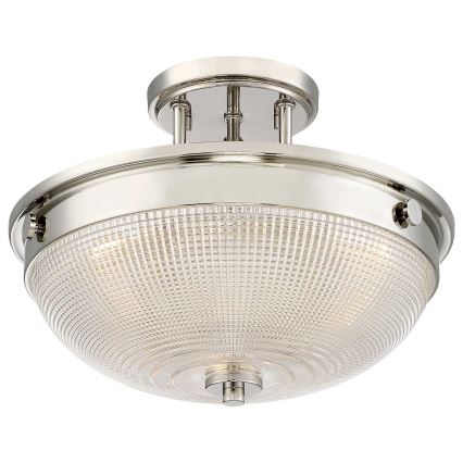 Quoizel - Полилей за повърхностен монтаж MANTLE 2xE27/60W/230V лъскав хром