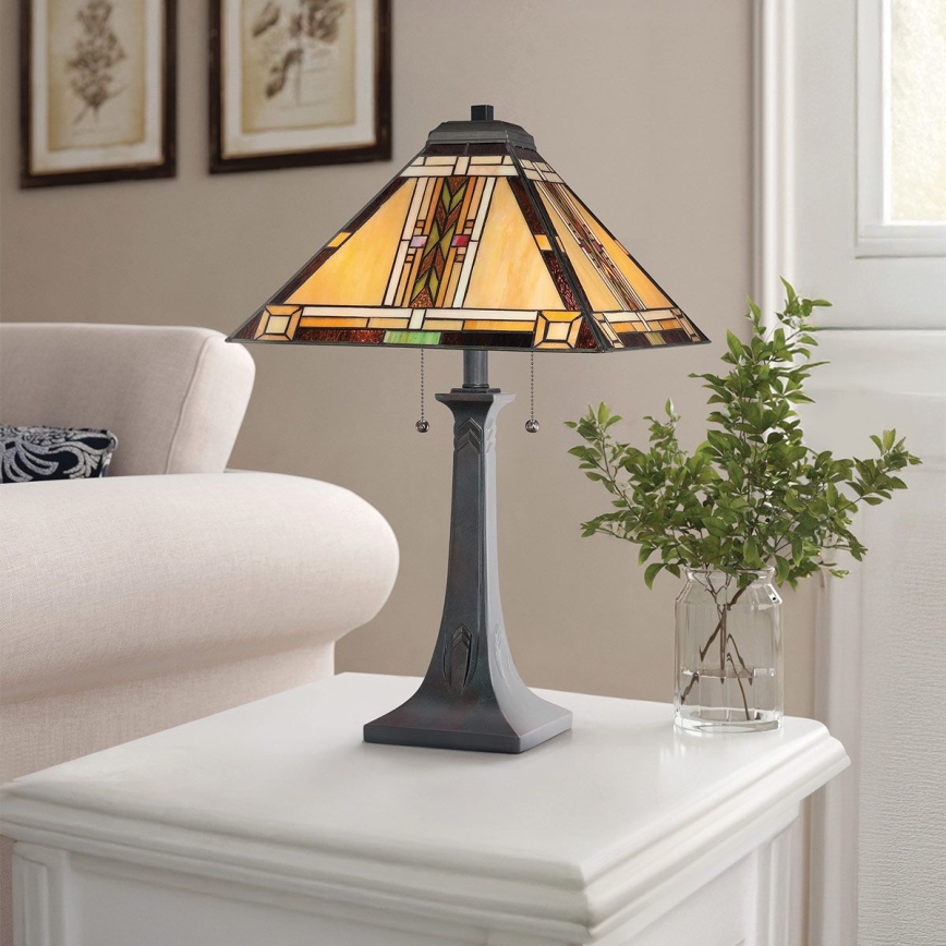 Quoizel - настолна лампа Tiffany NAVAJO 2xE27/60W/230V