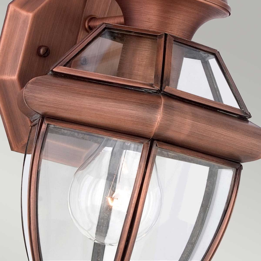 Quoizel - Външно стенно осветително тяло NEWBURY 1xE27/60W/230V IP44 медно покритие