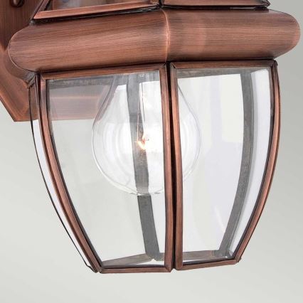 Quoizel - Външно стенно осветително тяло NEWBURY 1xE27/60W/230V IP44 медно покритие