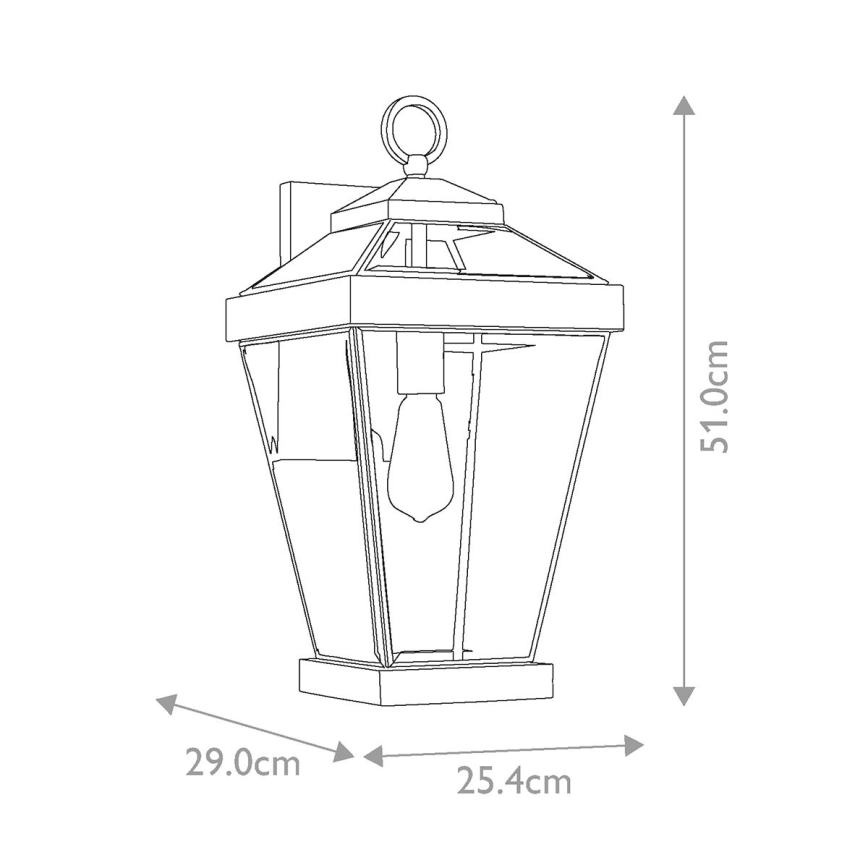 Quoizel - Екстериорен аплик RAVINE 1xE27/60W/230V IP44 кафяв