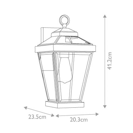 Quoizel - Екстериорен аплик RAVINE 1xE27/60W/230V IP44 кафяв