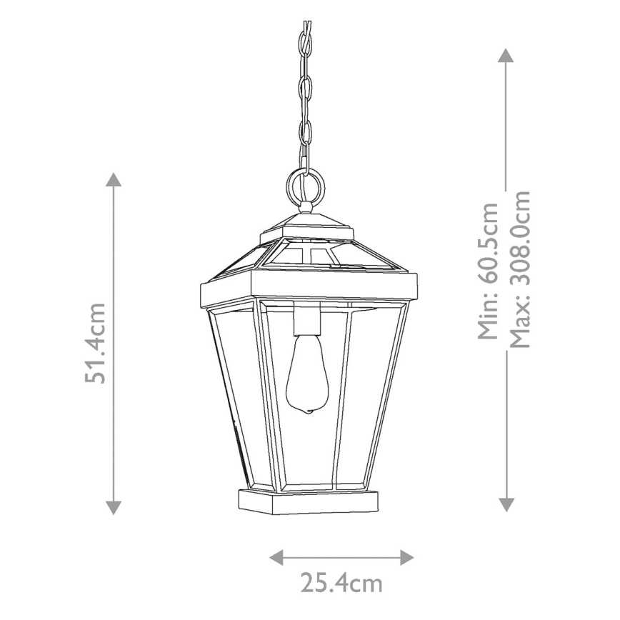 Quoizel - Екстериорен пендел RAVINE 1xE27/60W/230V IP23 кафяв