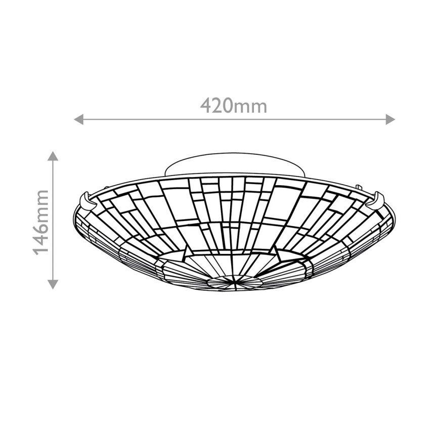 Quoizel - Плафон REED 2xE27/60W/230V Ø 42 cm