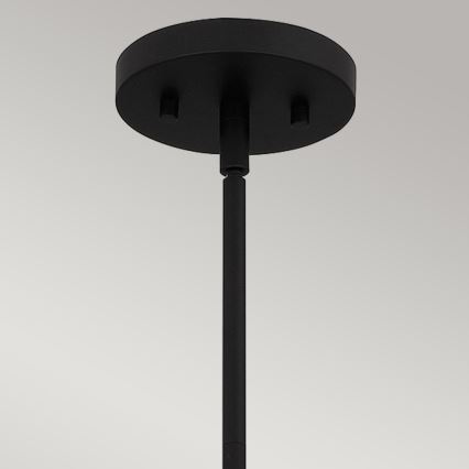 Quoizel - Висящ полилей ROYER 1xE27/60W/230V Ø 30,2 cm прозрачен/черен/бежов