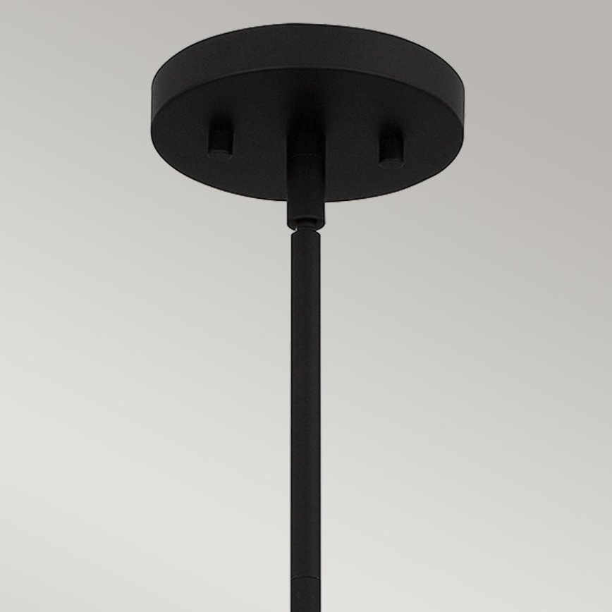 Quoizel - Висящ полилей ROYER 1xE27/60W/230V Ø 30,2 cm прозрачен/черен/бежов